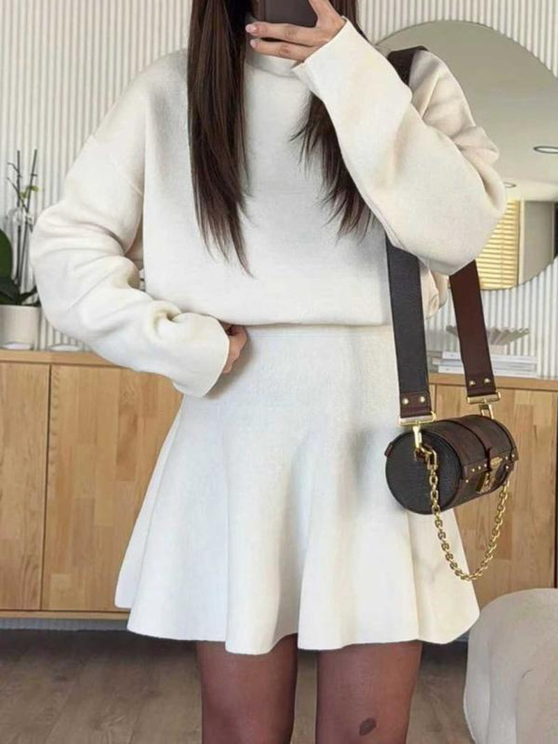 Autumn Winter Warm Waist Cinched Elegant Fashion Dress, Stylish Women'S Clothing for Cozy, Perfect for Casual Wear