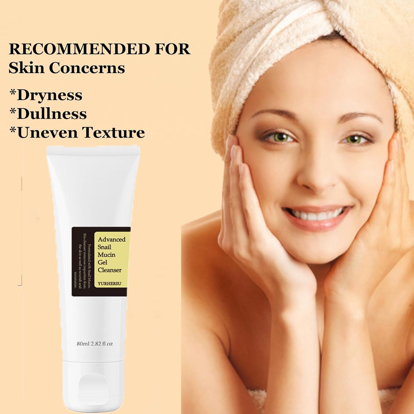 Snail Mucin Essence Set,5Pcs Snail Skincare Sets for Teenage Girls,Firming Snail Mucin Moisturiser,Face Toner & Face Serum & Cleanser & Cream & Eye Cream,Basic Skin Moisturiser,Improve Dull Skin