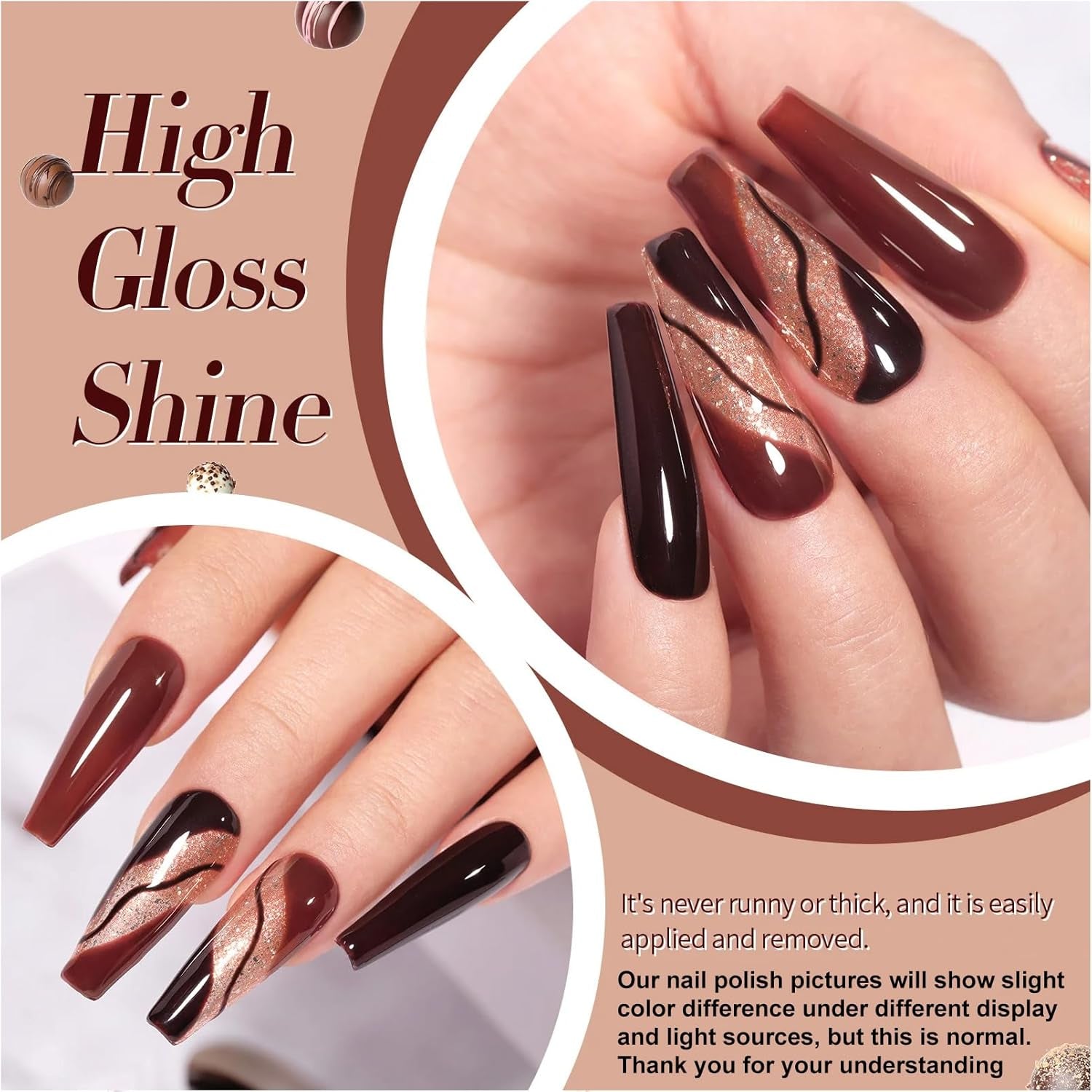 Reddish Brown Nail Polish, Brown Nail Varnish