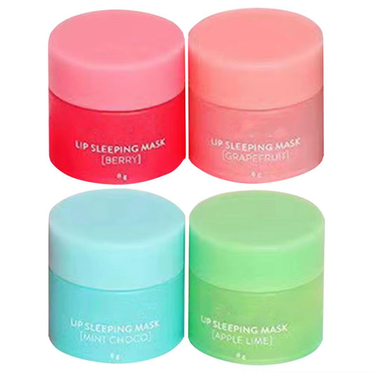 4Pcs Lip Sleeping Mask Nourishing Moisturizing Sleep Lip Balm
