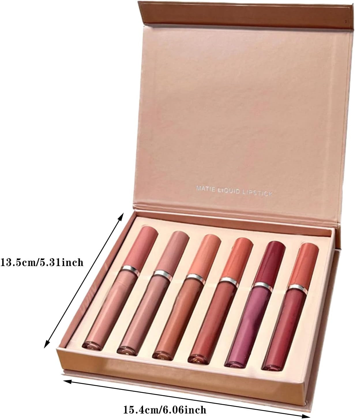 Star Lip Gloss Wet Peach Velvet Mist Face Non Stick Cup Non Fading Lip Gloss Set of 6 Lip Glaze Lipstick Set Teen Beauty Products under 5