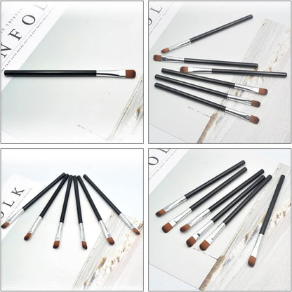 10 Pcs Eyeshadow Brushes Eyebrow Brush Set Makeup Eyeshadow Applicator Flat Angle Eye Liner Eyebrow Brush for Blending Defining Smudging Shading