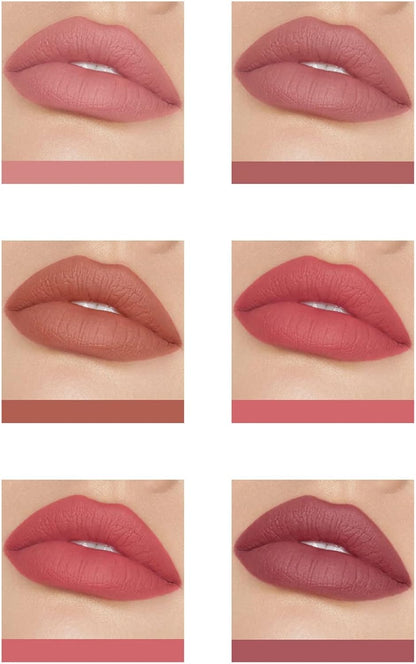 Star Lip Gloss Wet Peach Velvet Mist Face Non Stick Cup Non Fading Lip Gloss Set of 6 Lip Glaze Lipstick Set Teen Beauty Products under 5