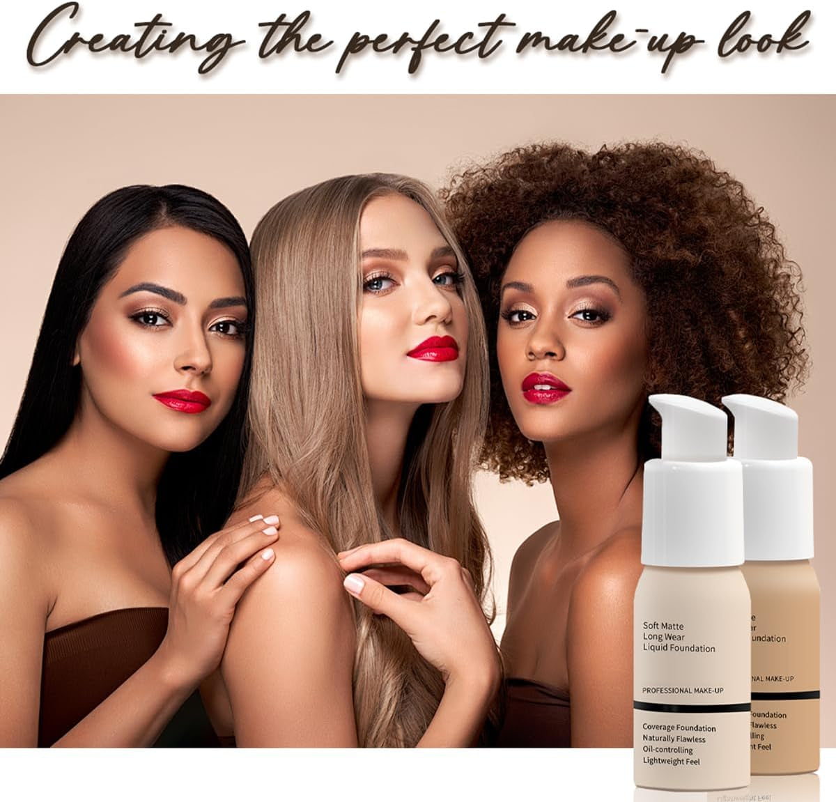 Face Foundation, Full Coverage, Liquid, Matte Finish, Oil Control, Waterproof, Long Lasting, Transfer Resistant 30Ml (04#)