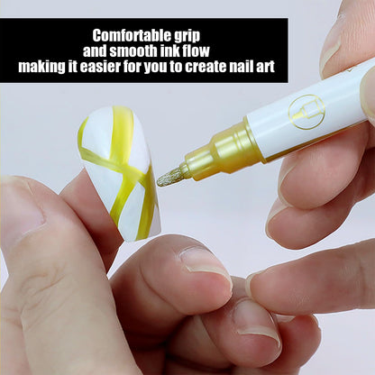 10 Pieces Double-Ended Nail Art Paint Pens