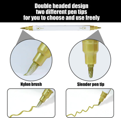 10 Pieces Double-Ended Nail Art Paint Pens