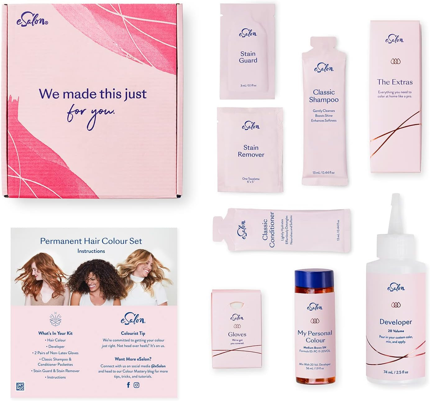 Permanent Hair Colour Set - 9X Allure Award Winning, 100% Grey Coverage, At-Home Hair Colour, 0% Ammonia, Multi-Dimensional Hair Dye, Professional-Grade Hair Colour