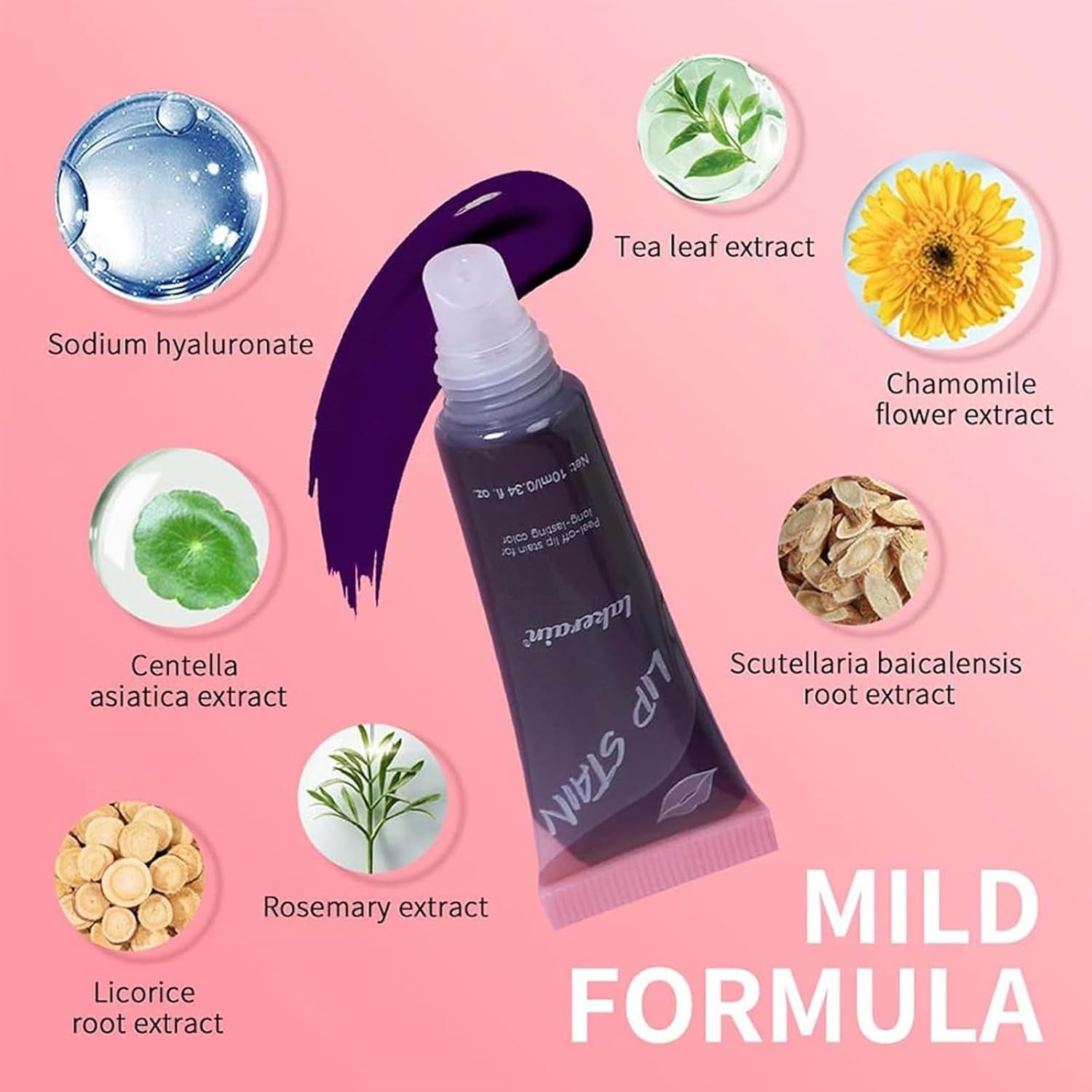 3 Colors Peel off Lip Stain Lip Gloss, Long Lasting Tattoo Magic Color Lip Stain Peel off Masque, Waterproof, Transfer Proof and Matte Finish Peel off Lip Stain