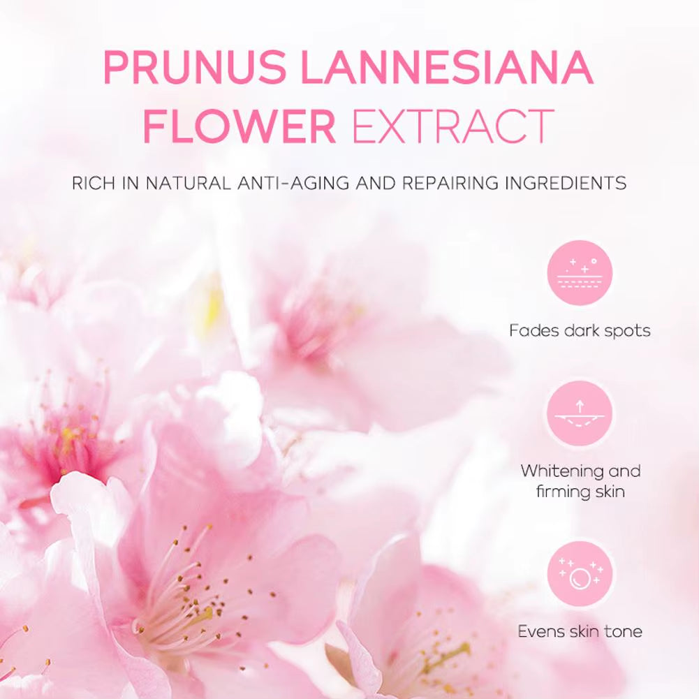 4Pcs/Bag Sakura Skin Care Sets Facial Cleanser Face Face Toner Sunscreen Products Care Moisturizing Smoothing Nourishing