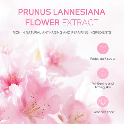 4Pcs/Bag Sakura Skin Care Sets Facial Cleanser Face Face Toner Sunscreen Products Care Moisturizing Smoothing Nourishing