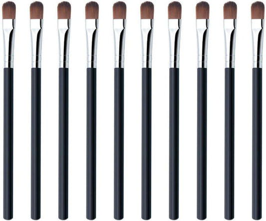 10 Pcs Eyeshadow Brushes Eyebrow Brush Set Makeup Eyeshadow Applicator Flat Angle Eye Liner Eyebrow Brush for Blending Defining Smudging Shading
