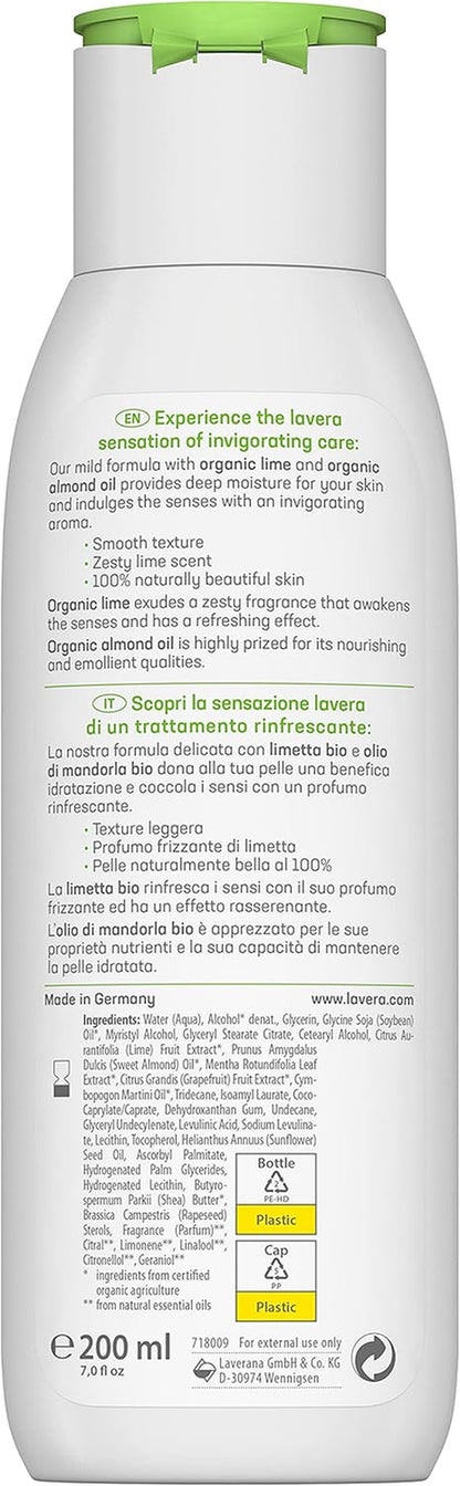 Lavera Body Lotion Refreshing - Natural Cosmetics - Vegan - Organic Lime & Organ