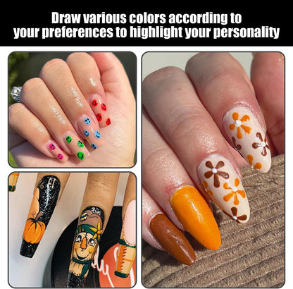 10 Pieces Double-Ended Nail Art Paint Pens