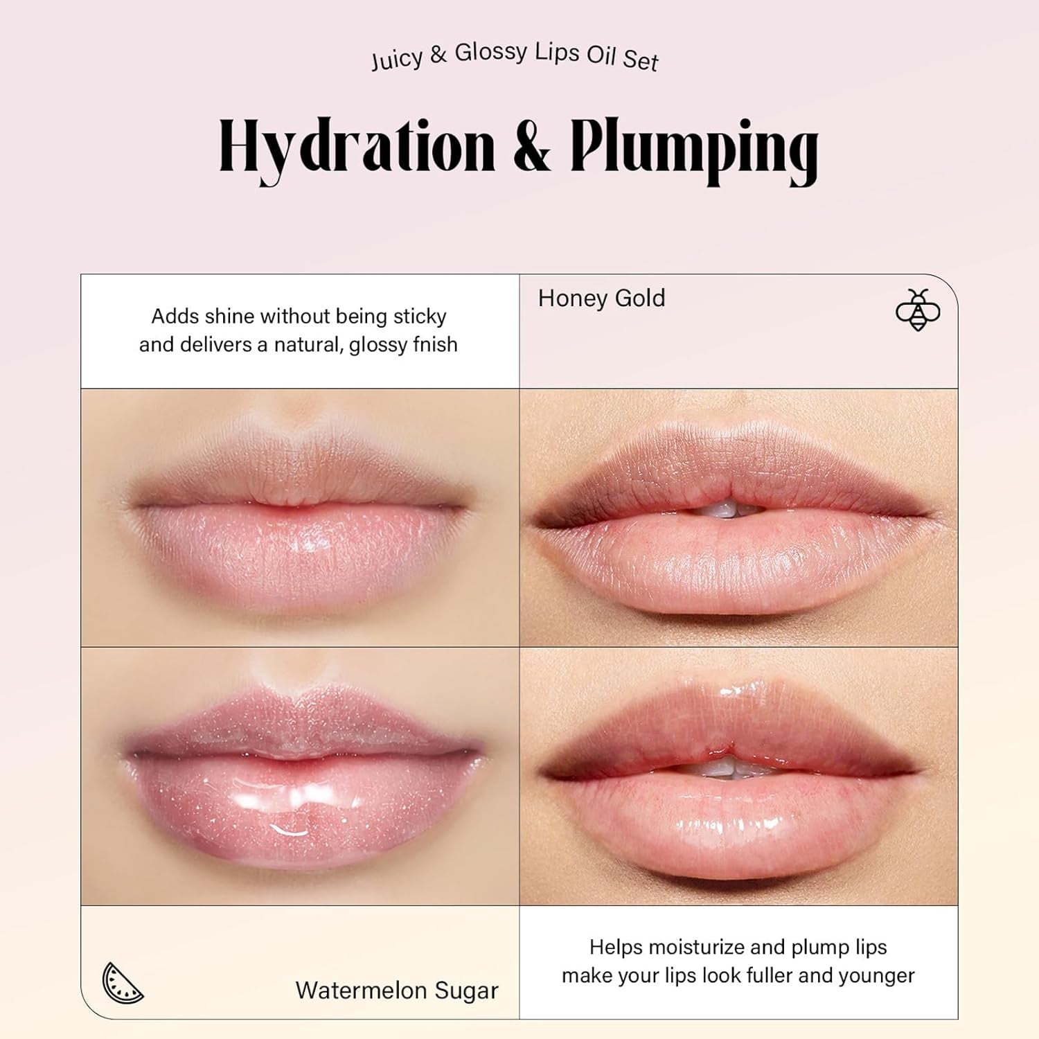 Honey Lip Oil, 2PC Lip Gloss Set