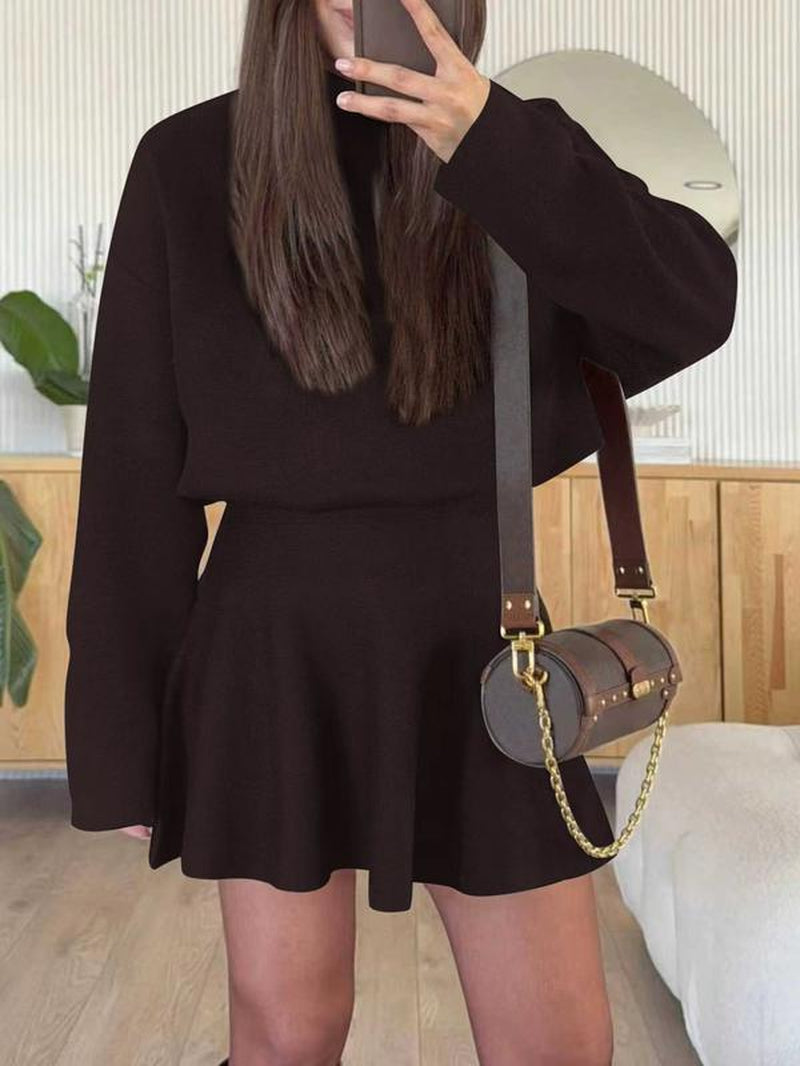Autumn Winter Warm Waist Cinched Elegant Fashion Dress, Stylish Women'S Clothing for Cozy, Perfect for Casual Wear