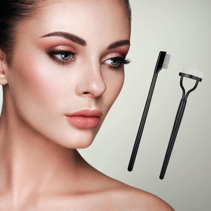 2Pcs Eyelash Separator Eyelash Steel Comb Combination Mascara Applicator Tool for Your Eyelash Foldable Mascara Brush Comb Eyelashes for Eyelash and Eyebrow