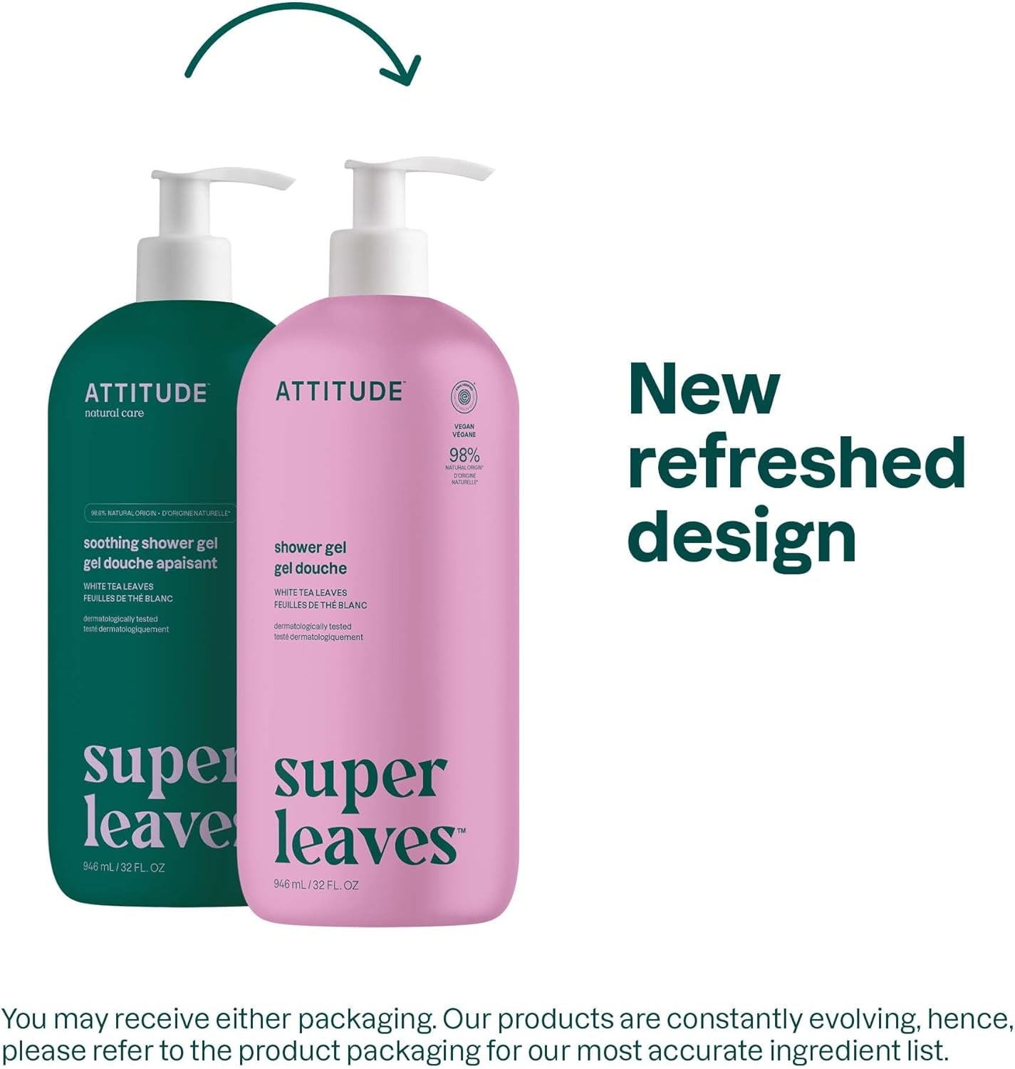 ATTITUDE Body Wash, EWG Verified Shower Gel, Dermatological