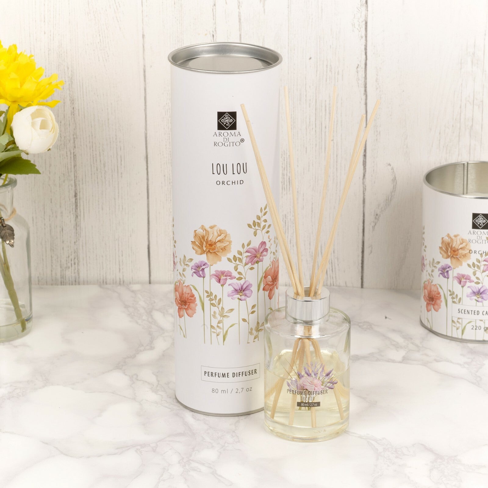 Home Fragrance Air Freshener Reed Diffuser 80Ml Aromatic Perfume Scent Gift Box