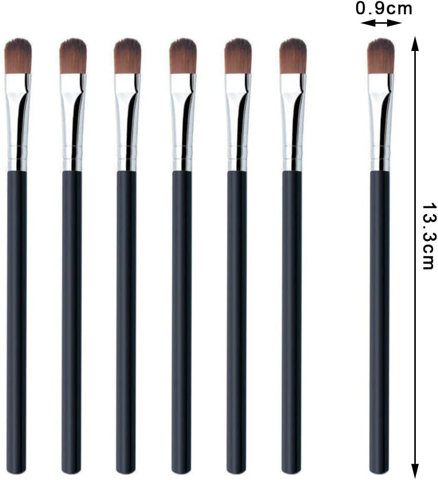10 Pcs Eyeshadow Brushes Eyebrow Brush Set Makeup Eyeshadow Applicator Flat Angle Eye Liner Eyebrow Brush for Blending Defining Smudging Shading