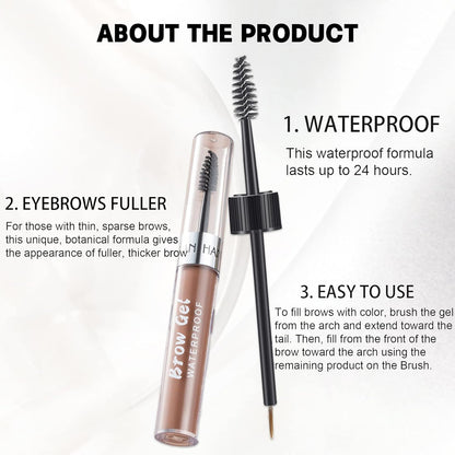 Eyebrow Gel Brow Makeup Gel, Warm Blonde Eyebrow Tint Kit Dye Brow Pomade, Long-Lasting Waterproof Eye Brow Pigment with Brush for Natural Makeup Shades Eyebrow Stamp Eyelash 01#