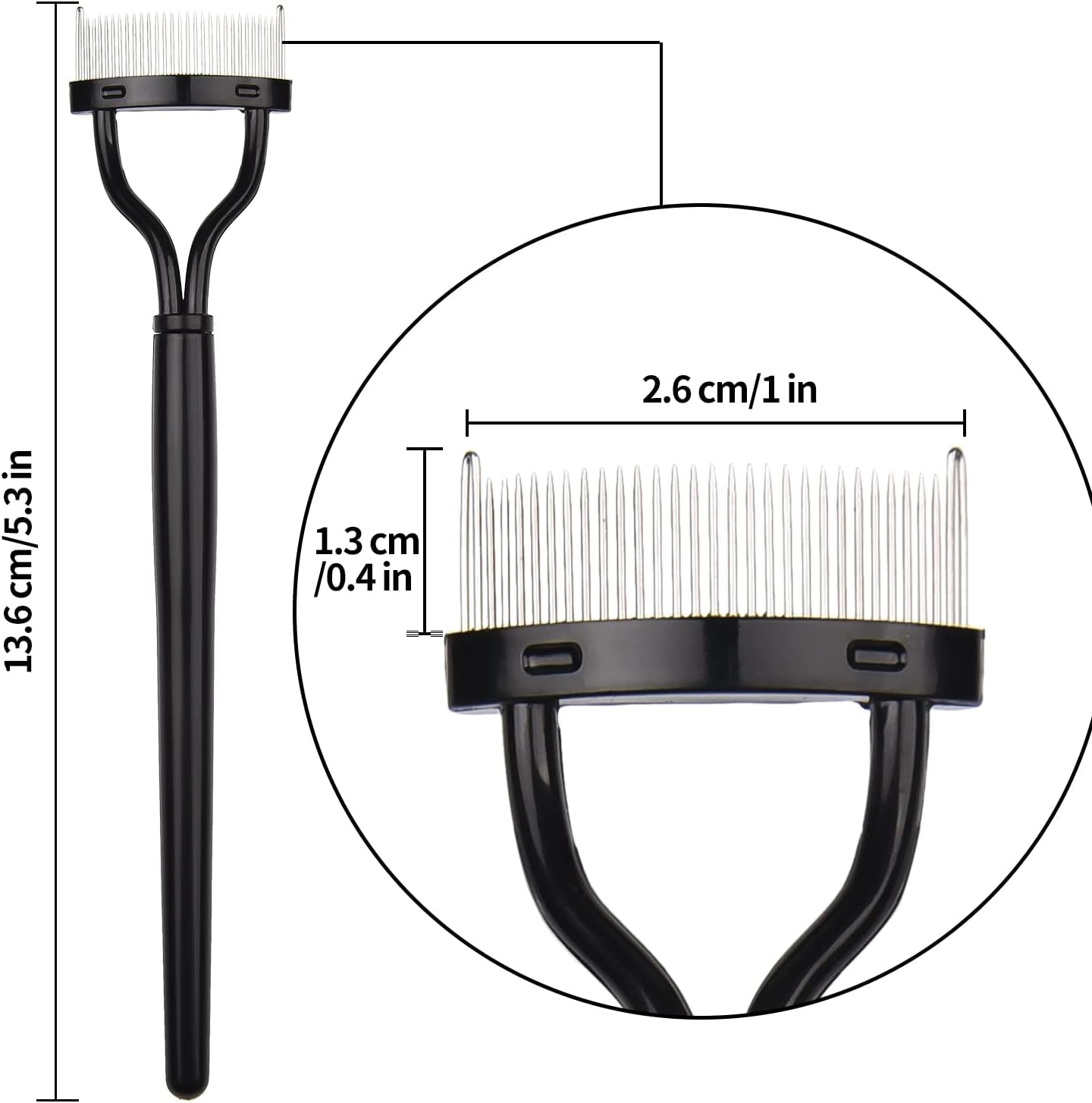 2Pcs Eyelash Separator Eyelash Steel Comb Combination Mascara Applicator Tool for Your Eyelash Foldable Mascara Brush Comb Eyelashes for Eyelash and Eyebrow