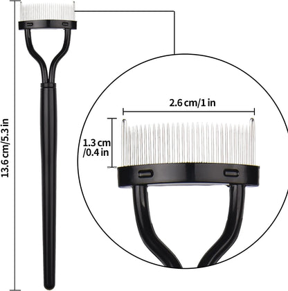 2Pcs Eyelash Separator Eyelash Steel Comb Combination Mascara Applicator Tool for Your Eyelash Foldable Mascara Brush Comb Eyelashes for Eyelash and Eyebrow