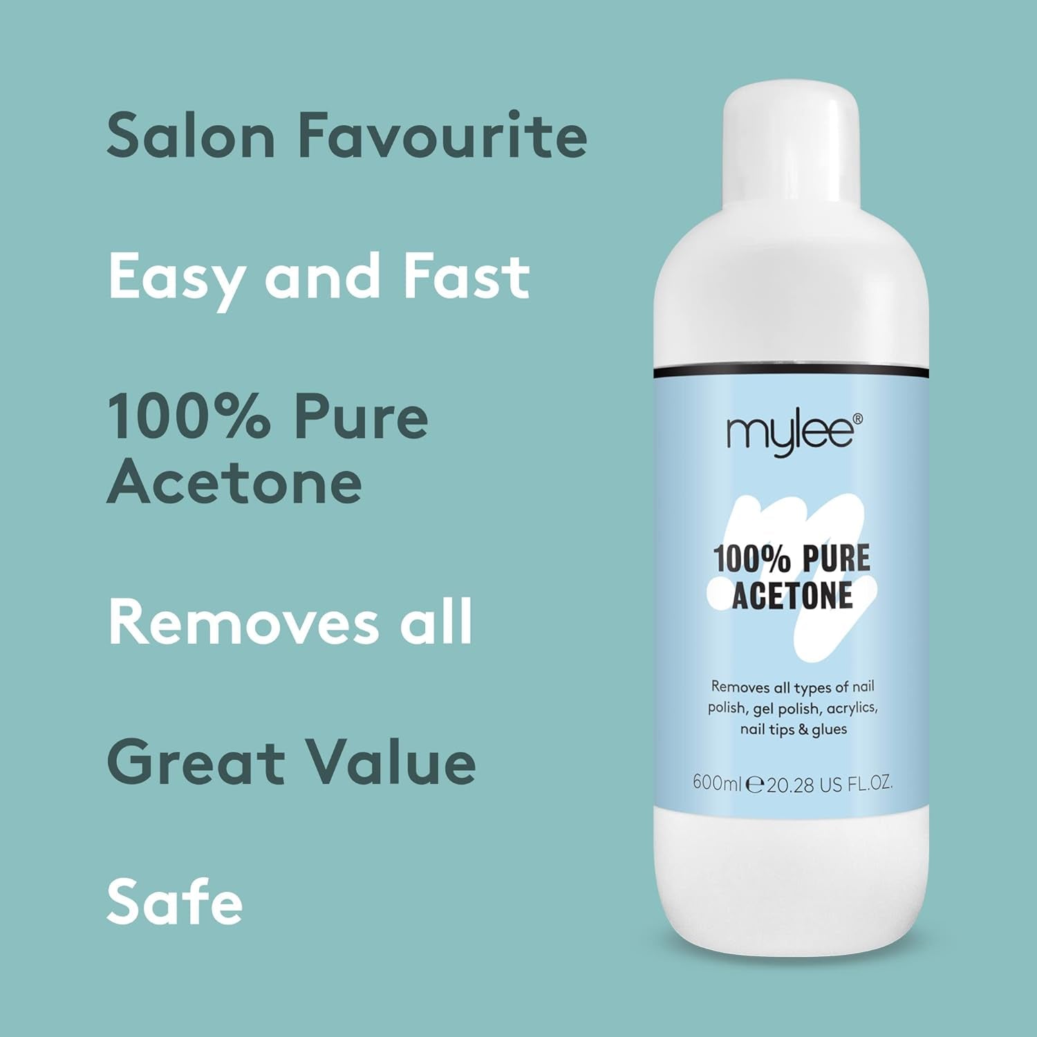 100% Pure Acetone Gel Nail Polish Remover for UV/LED