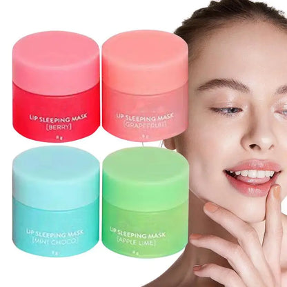4Pcs Lip Sleeping Mask Nourishing Moisturizing Sleep Lip Balm