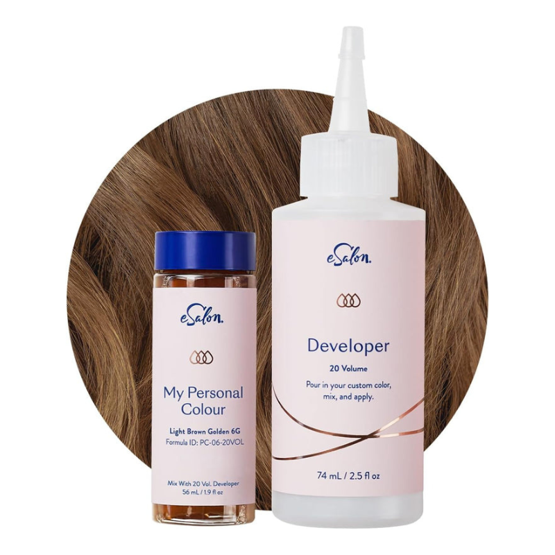 Light Brown Golden Permanent Hair Colour Set