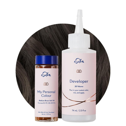 Medium Brown Ash Permanent Hair Colour Set