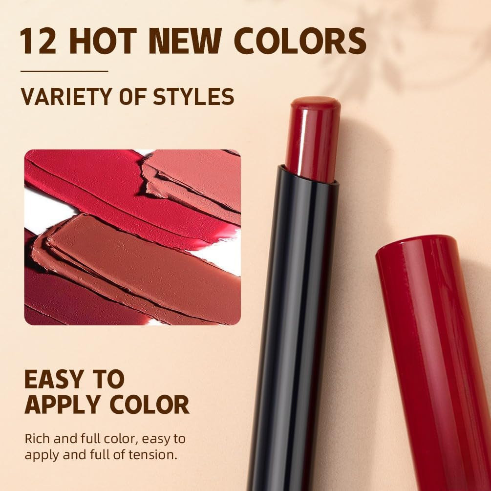 Matte Lipstick for Women,Lipstick Lipliner Set,Nude Lipstick Lipliner Pencil Lip Filler,Long Lasting Lipstick,Waterproof Lip Gloss,Lipstick Lipliner Make up Gift Set for Women (06#)