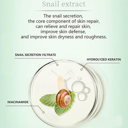 Snail Mucin Essence Set,5Pcs Snail Skincare Sets for Teenage Girls,Firming Snail Mucin Moisturiser,Face Toner & Face Serum & Cleanser & Cream & Eye Cream,Basic Skin Moisturiser,Improve Dull Skin