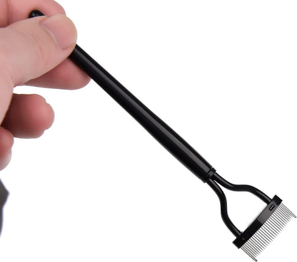 2Pcs Eyelash Separator Eyelash Steel Comb Combination Mascara Applicator Tool for Your Eyelash Foldable Mascara Brush Comb Eyelashes for Eyelash and Eyebrow