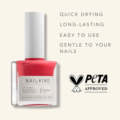 Nail Polish Red 8 Ml-Popsicle Party, Vegan Quick Dry Nail Varnish, Long Lasting Chip Resistant Manicure, PETA Certified Cruelty Free, High-Shine Finish-By