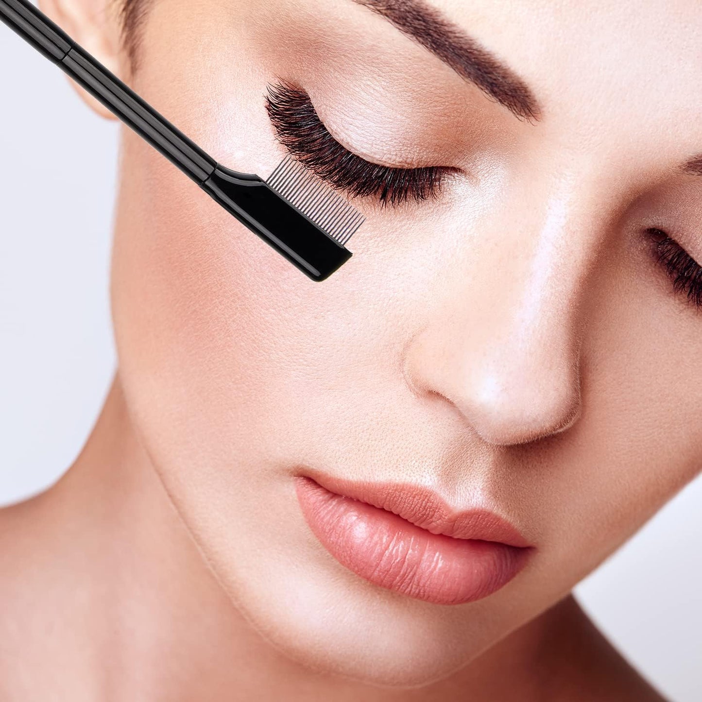 2Pcs Eyelash Separator Eyelash Steel Comb Combination Mascara Applicator Tool for Your Eyelash Foldable Mascara Brush Comb Eyelashes for Eyelash and Eyebrow