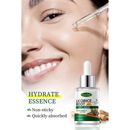 Licorice Root Skin Care Set Contains Cleanser, Essence, Face Cream, Lotion,Toner, Eye Cream, Deep Hydration Skincare Gift Set