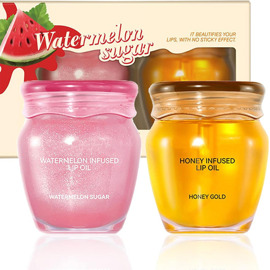 Honey Lip Oil, 2PC Lip Gloss Set