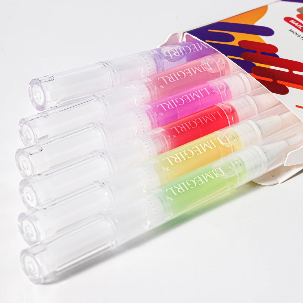 6Pcs Cuticle Oil Nail Care Nutrition Oil Pen Gift Box Kit