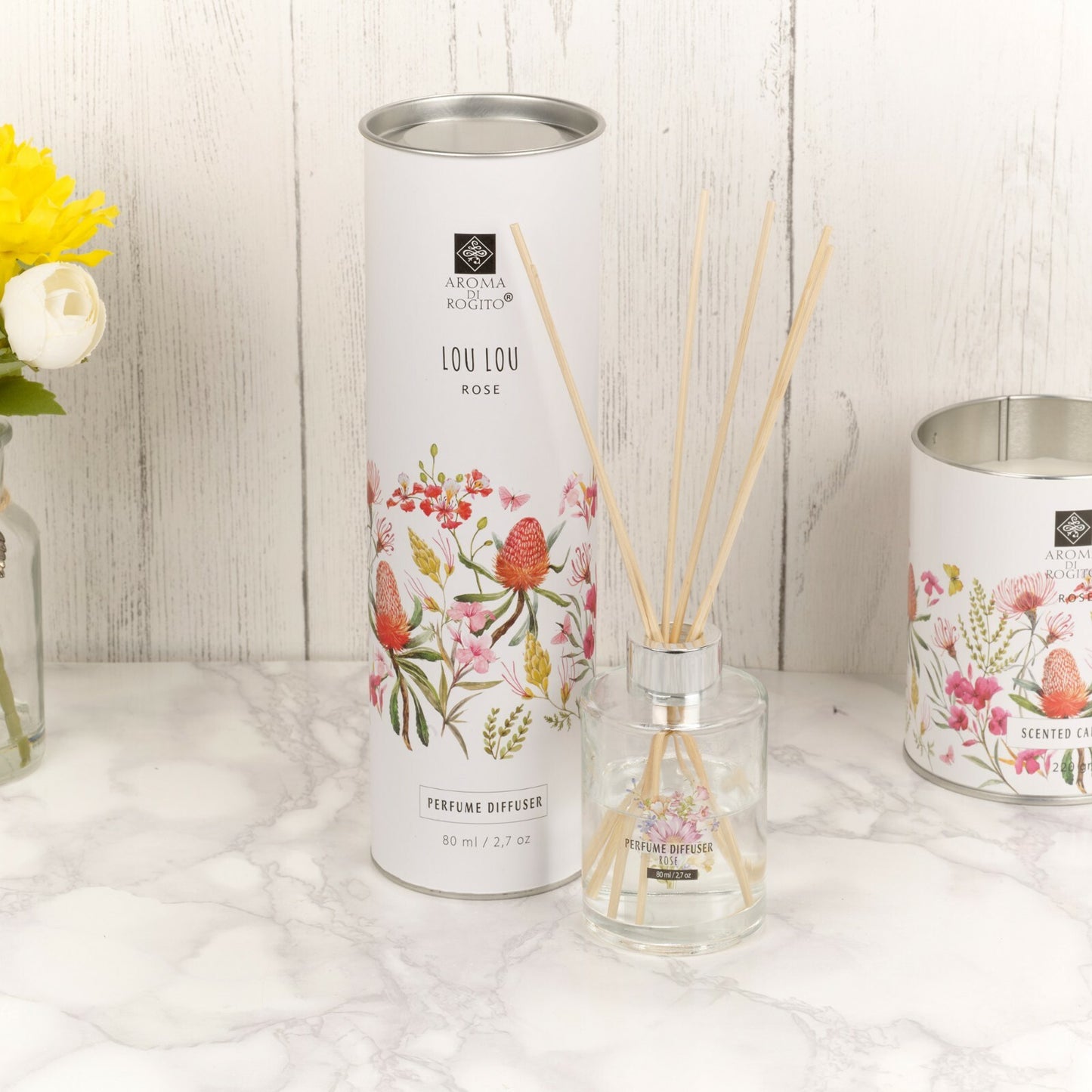 Home Fragrance Air Freshener Reed Diffuser 80Ml Aromatic Perfume Scent Gift Box