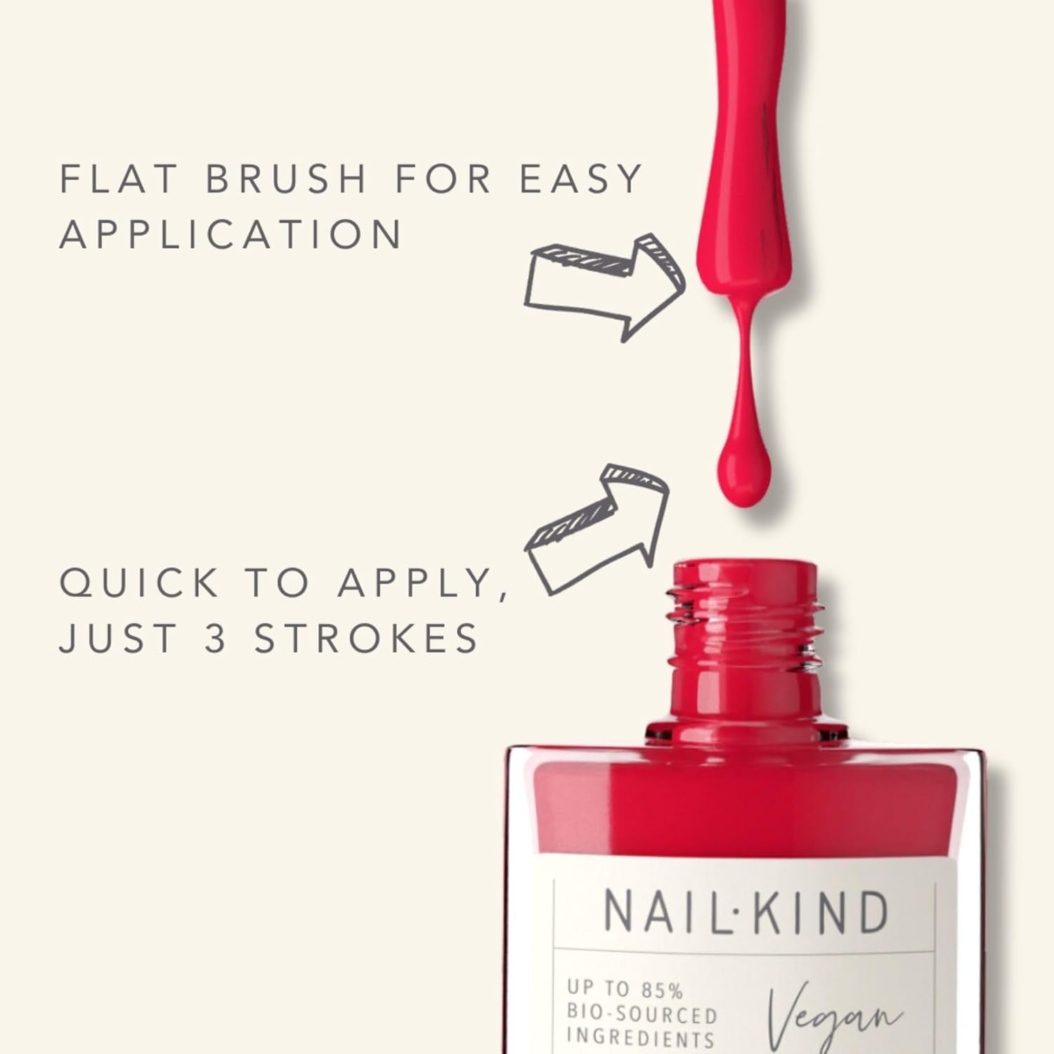 Nail Polish Red 8 Ml-Popsicle Party, Vegan Quick Dry Nail Varnish, Long Lasting Chip Resistant Manicure, PETA Certified Cruelty Free, High-Shine Finish-By