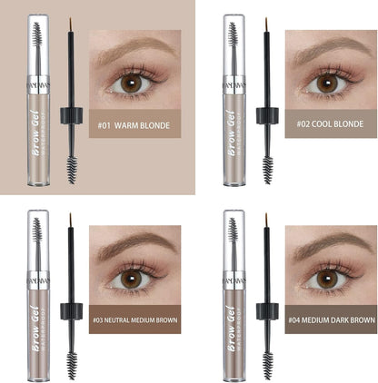 Eyebrow Gel Brow Makeup Gel, Warm Blonde Eyebrow Tint Kit Dye Brow Pomade, Long-Lasting Waterproof Eye Brow Pigment with Brush for Natural Makeup Shades Eyebrow Stamp Eyelash 01#